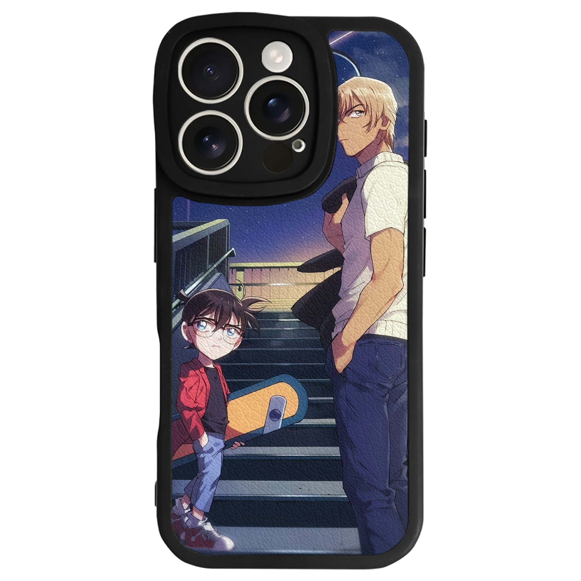 （画像用） 名探偵コナン Detective Conan 【iPhone 16シリーズ対応】シリコンスマホケース（レザー調） 材質：シリコン